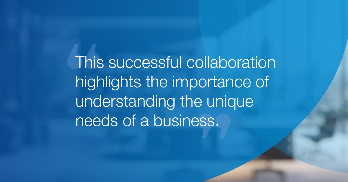"This successful collaboration highlights the importance of understanding the unique needs of a business." - Linda Wickens, Area Sales Manager, Braemar Finance
